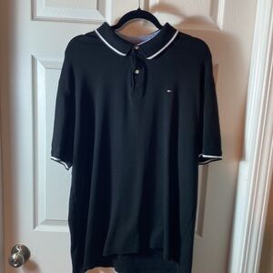 Tommy Hilfiger Men’s Polo Shirt Black Size XXL Custom Fit